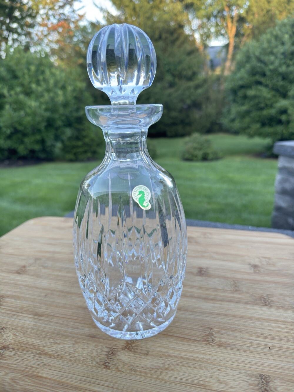 Waterford Lismore Spirit Decanter & Stopper Vintage Crystal Barware Signed